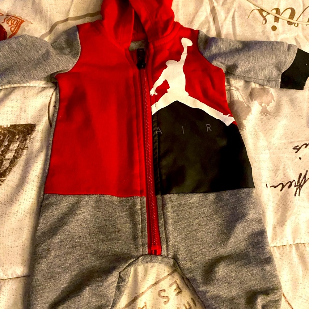 Baby Jordan’s jumpsuit